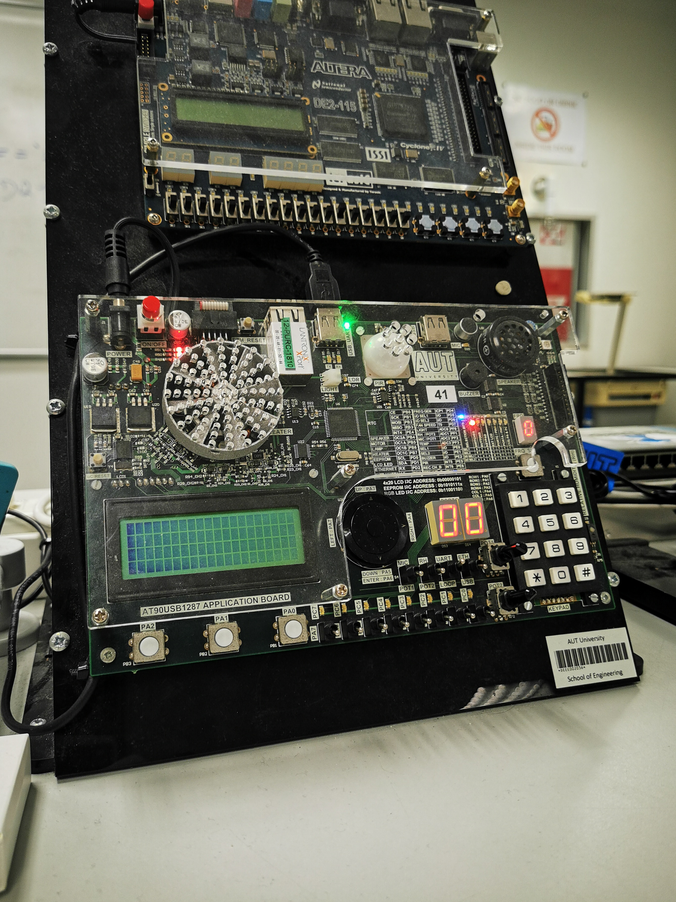 The AUT lab board